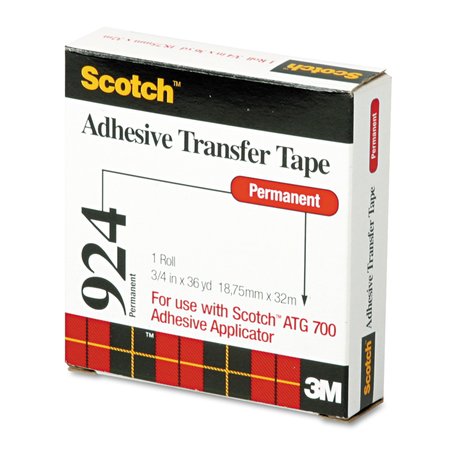 SCOTCH Adhesive Transfer Tape Roll, 3/4in Wide x 36yds 924
